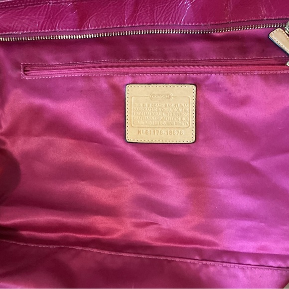 COACH Hot Pink and Tan Quilted Signature with two Hangtags Keychain - Picture 7 of 16